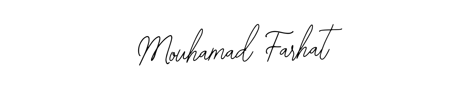 Bearetta-2O07w is a professional signature style that is perfect for those who want to add a touch of class to their signature. It is also a great choice for those who want to make their signature more unique. Get Mouhamad Farhat name to fancy signature for free. Mouhamad Farhat signature style 12 images and pictures png