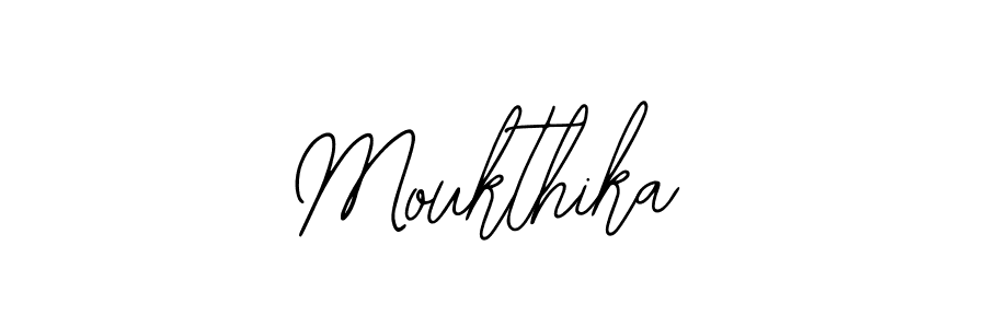 You should practise on your own different ways (Bearetta-2O07w) to write your name (Moukthika) in signature. don't let someone else do it for you. Moukthika signature style 12 images and pictures png