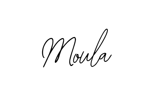 Use a signature maker to create a handwritten signature online. With this signature software, you can design (Bearetta-2O07w) your own signature for name Moula. Moula signature style 12 images and pictures png