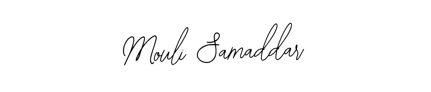 The best way (Bearetta-2O07w) to make a short signature is to pick only two or three words in your name. The name Mouli Samaddar include a total of six letters. For converting this name. Mouli Samaddar signature style 12 images and pictures png