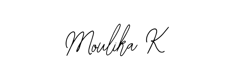 See photos of Moulika K official signature by Spectra . Check more albums & portfolios. Read reviews & check more about Bearetta-2O07w font. Moulika K signature style 12 images and pictures png