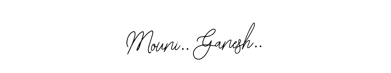 Also You can easily find your signature by using the search form. We will create Mouni.. Ganesh.. name handwritten signature images for you free of cost using Bearetta-2O07w sign style. Mouni.. Ganesh.. signature style 12 images and pictures png