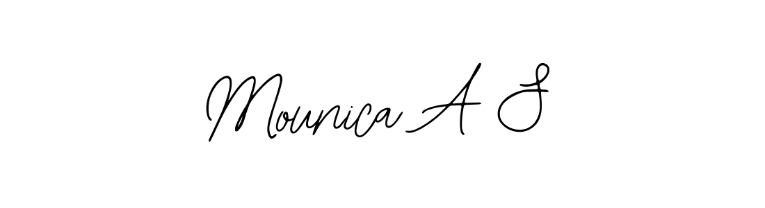 Bearetta-2O07w is a professional signature style that is perfect for those who want to add a touch of class to their signature. It is also a great choice for those who want to make their signature more unique. Get Mounica A S name to fancy signature for free. Mounica A S signature style 12 images and pictures png