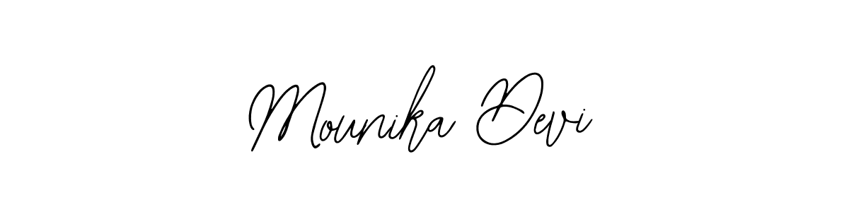 Also You can easily find your signature by using the search form. We will create Mounika Devi name handwritten signature images for you free of cost using Bearetta-2O07w sign style. Mounika Devi signature style 12 images and pictures png