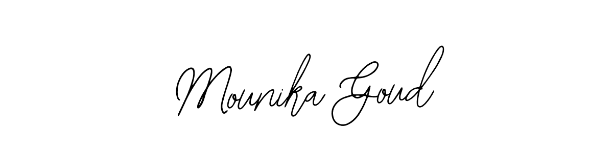 Design your own signature with our free online signature maker. With this signature software, you can create a handwritten (Bearetta-2O07w) signature for name Mounika Goud. Mounika Goud signature style 12 images and pictures png