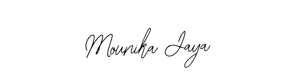 Similarly Bearetta-2O07w is the best handwritten signature design. Signature creator online .You can use it as an online autograph creator for name Mounika Jaya. Mounika Jaya signature style 12 images and pictures png