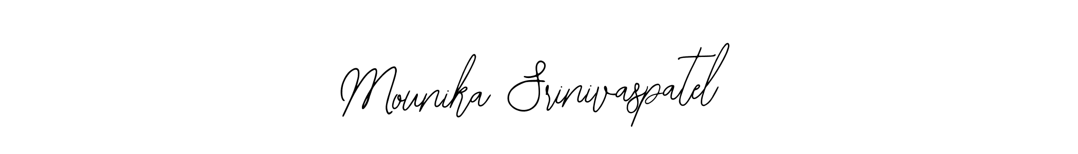 Make a beautiful signature design for name Mounika Srinivaspatel. With this signature (Bearetta-2O07w) style, you can create a handwritten signature for free. Mounika Srinivaspatel signature style 12 images and pictures png