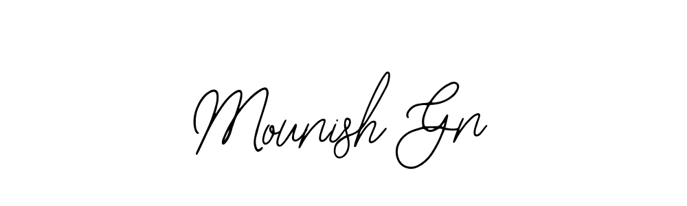 Design your own signature with our free online signature maker. With this signature software, you can create a handwritten (Bearetta-2O07w) signature for name Mounish Gn. Mounish Gn signature style 12 images and pictures png