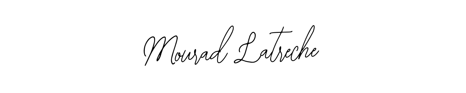 How to make Mourad Latreche name signature. Use Bearetta-2O07w style for creating short signs online. This is the latest handwritten sign. Mourad Latreche signature style 12 images and pictures png