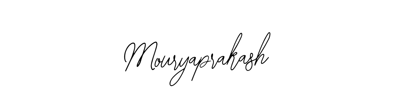 How to make Mouryaprakash name signature. Use Bearetta-2O07w style for creating short signs online. This is the latest handwritten sign. Mouryaprakash signature style 12 images and pictures png