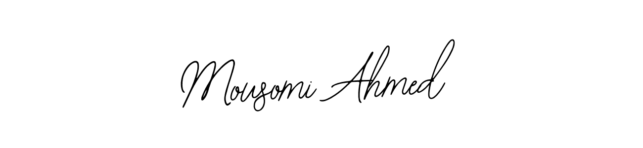 Create a beautiful signature design for name Mousomi Ahmed. With this signature (Bearetta-2O07w) fonts, you can make a handwritten signature for free. Mousomi Ahmed signature style 12 images and pictures png