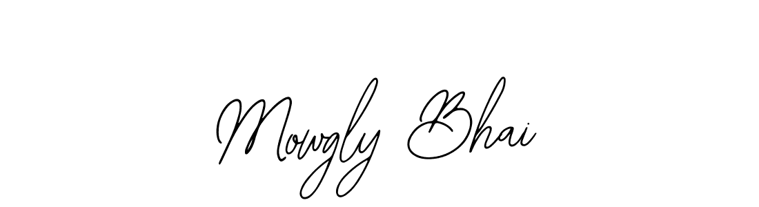 The best way (Bearetta-2O07w) to make a short signature is to pick only two or three words in your name. The name Mowgly Bhai include a total of six letters. For converting this name. Mowgly Bhai signature style 12 images and pictures png