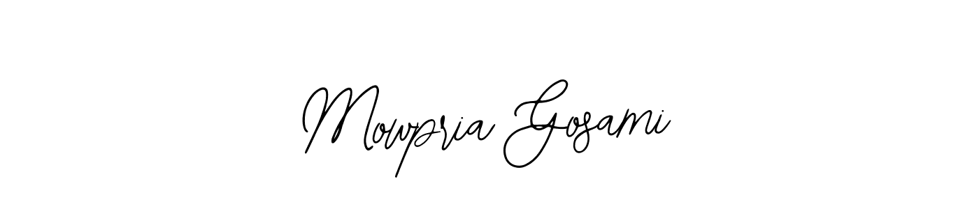 Make a beautiful signature design for name Mowpria Gosami. With this signature (Bearetta-2O07w) style, you can create a handwritten signature for free. Mowpria Gosami signature style 12 images and pictures png