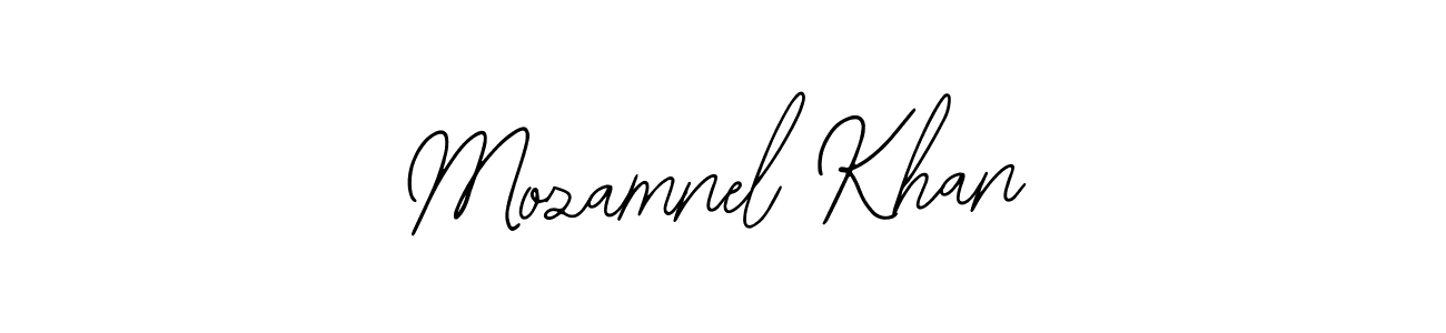 Make a beautiful signature design for name Mozamnel Khan. With this signature (Bearetta-2O07w) style, you can create a handwritten signature for free. Mozamnel Khan signature style 12 images and pictures png