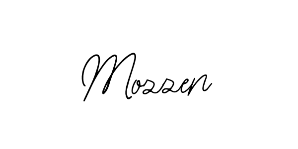 You should practise on your own different ways (Bearetta-2O07w) to write your name (Mozzen) in signature. don't let someone else do it for you. Mozzen signature style 12 images and pictures png