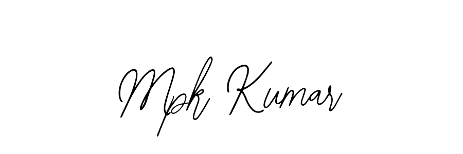 Bearetta-2O07w is a professional signature style that is perfect for those who want to add a touch of class to their signature. It is also a great choice for those who want to make their signature more unique. Get Mpk Kumar name to fancy signature for free. Mpk Kumar signature style 12 images and pictures png