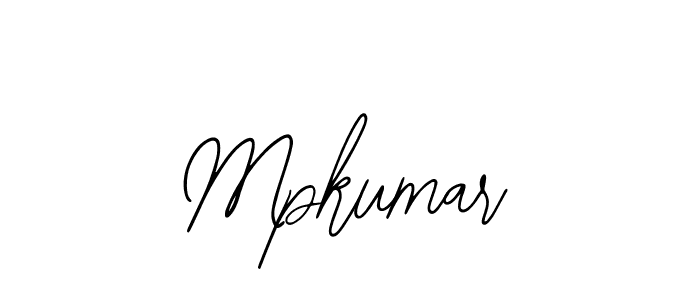 How to make Mpkumar name signature. Use Bearetta-2O07w style for creating short signs online. This is the latest handwritten sign. Mpkumar signature style 12 images and pictures png