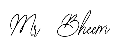 Express your personality with a custom Mr  Bheem signature crafted with Bearetta-2O07w typography. Free transparent PNG download available. Mr  Bheem signature style 12 images and pictures png