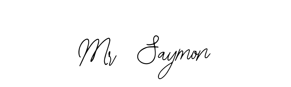 Similarly Bearetta-2O07w is the best handwritten signature design. Signature creator online .You can use it as an online autograph creator for name Mr  Saymon. Mr  Saymon signature style 12 images and pictures png