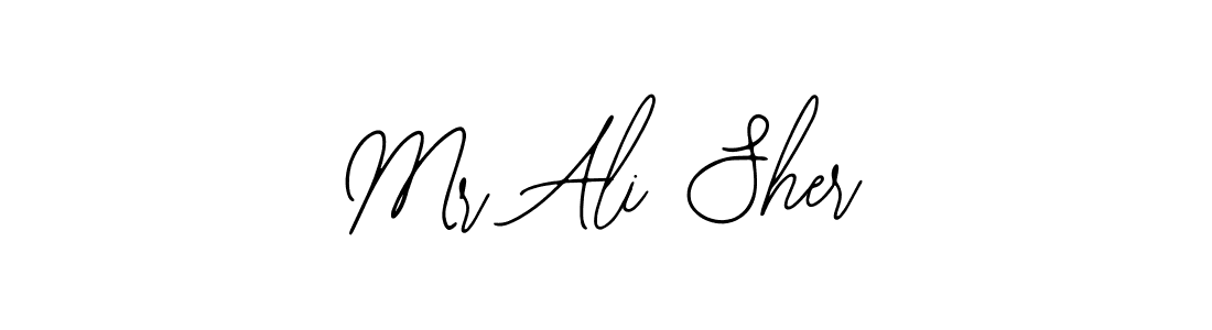 if you are searching for the best signature style for your name Mr Ali Sher. so please give up your signature search. here we have designed multiple signature styles  using Bearetta-2O07w. Mr Ali Sher signature style 12 images and pictures png