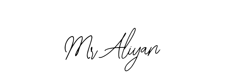Use a signature maker to create a handwritten signature online. With this signature software, you can design (Bearetta-2O07w) your own signature for name Mr Aliyan. Mr Aliyan signature style 12 images and pictures png