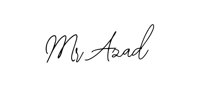 You should practise on your own different ways (Bearetta-2O07w) to write your name (Mr Azad) in signature. don't let someone else do it for you. Mr Azad signature style 12 images and pictures png