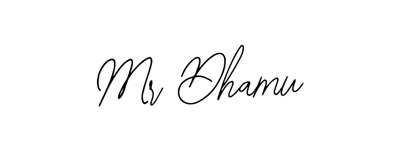 Also You can easily find your signature by using the search form. We will create Mr Dhamu name handwritten signature images for you free of cost using Bearetta-2O07w sign style. Mr Dhamu signature style 12 images and pictures png