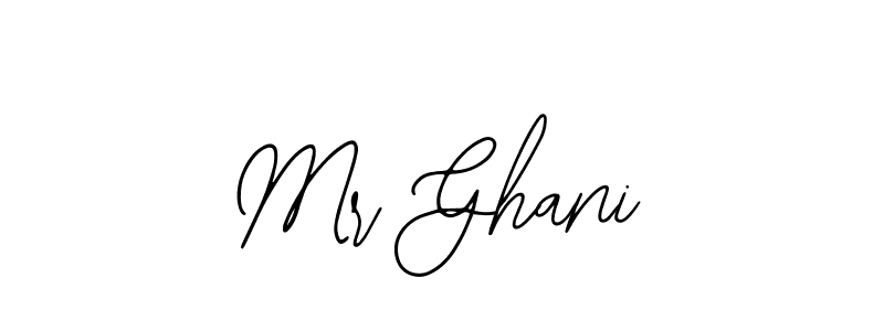 You should practise on your own different ways (Bearetta-2O07w) to write your name (Mr Ghani) in signature. don't let someone else do it for you. Mr Ghani signature style 12 images and pictures png