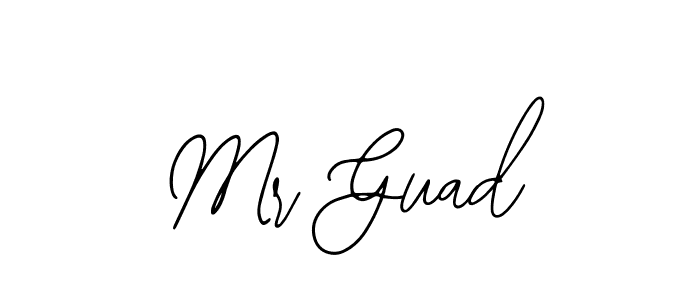 You should practise on your own different ways (Bearetta-2O07w) to write your name (Mr Guad) in signature. don't let someone else do it for you. Mr Guad signature style 12 images and pictures png