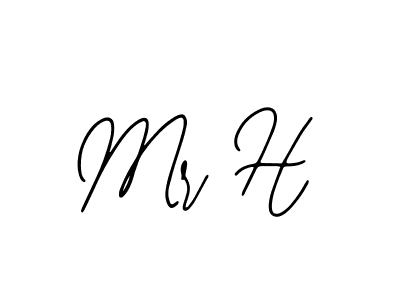 You should practise on your own different ways (Bearetta-2O07w) to write your name (Mr H) in signature. don't let someone else do it for you. Mr H signature style 12 images and pictures png