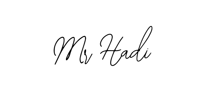 if you are searching for the best signature style for your name Mr Hadi. so please give up your signature search. here we have designed multiple signature styles  using Bearetta-2O07w. Mr Hadi signature style 12 images and pictures png