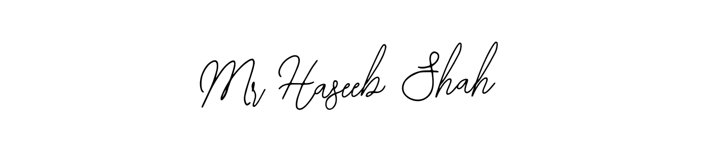 if you are searching for the best signature style for your name Mr Haseeb Shah. so please give up your signature search. here we have designed multiple signature styles  using Bearetta-2O07w. Mr Haseeb Shah signature style 12 images and pictures png