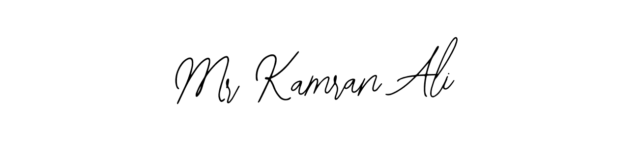 You should practise on your own different ways (Bearetta-2O07w) to write your name (Mr Kamran Ali) in signature. don't let someone else do it for you. Mr Kamran Ali signature style 12 images and pictures png