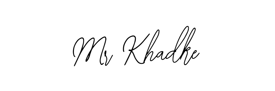 How to make Mr Khadke name signature. Use Bearetta-2O07w style for creating short signs online. This is the latest handwritten sign. Mr Khadke signature style 12 images and pictures png