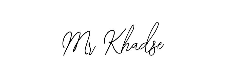 Design your own signature with our free online signature maker. With this signature software, you can create a handwritten (Bearetta-2O07w) signature for name Mr Khadse. Mr Khadse signature style 12 images and pictures png