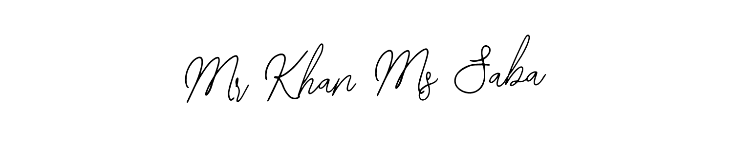 It looks lik you need a new signature style for name Mr Khan Ms Saba. Design unique handwritten (Bearetta-2O07w) signature with our free signature maker in just a few clicks. Mr Khan Ms Saba signature style 12 images and pictures png