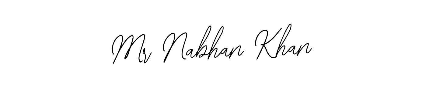 Bearetta-2O07w is a professional signature style that is perfect for those who want to add a touch of class to their signature. It is also a great choice for those who want to make their signature more unique. Get Mr Nabhan Khan name to fancy signature for free. Mr Nabhan Khan signature style 12 images and pictures png