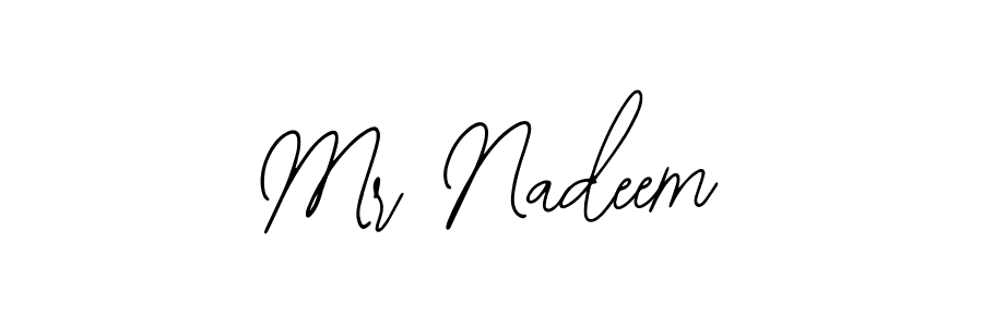 How to make Mr Nadeem name signature. Use Bearetta-2O07w style for creating short signs online. This is the latest handwritten sign. Mr Nadeem signature style 12 images and pictures png