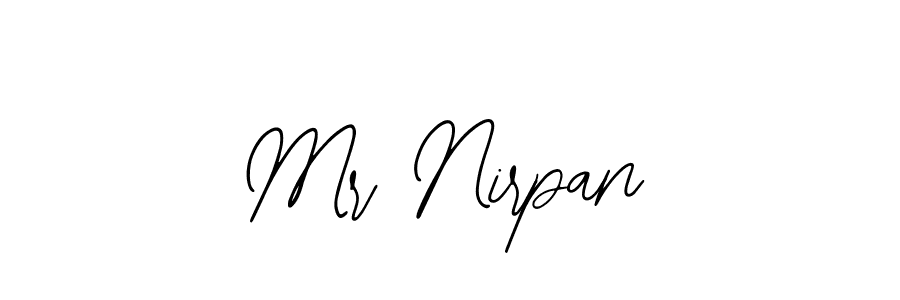 Use a signature maker to create a handwritten signature online. With this signature software, you can design (Bearetta-2O07w) your own signature for name Mr Nirpan. Mr Nirpan signature style 12 images and pictures png