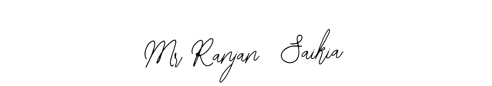 The best way (Bearetta-2O07w) to make a short signature is to pick only two or three words in your name. The name Mr Ranjan  Saikia include a total of six letters. For converting this name. Mr Ranjan  Saikia signature style 12 images and pictures png