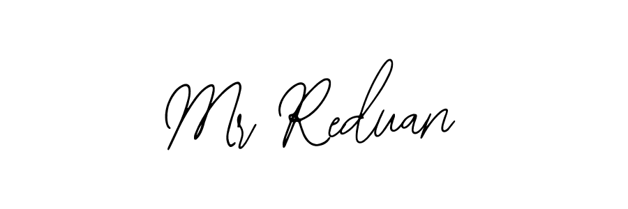 The best way (Bearetta-2O07w) to make a short signature is to pick only two or three words in your name. The name Mr Reduan include a total of six letters. For converting this name. Mr Reduan signature style 12 images and pictures png