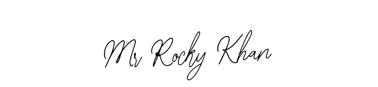 Bearetta-2O07w is a professional signature style that is perfect for those who want to add a touch of class to their signature. It is also a great choice for those who want to make their signature more unique. Get Mr Rocky Khan name to fancy signature for free. Mr Rocky Khan signature style 12 images and pictures png