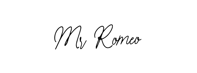 You should practise on your own different ways (Bearetta-2O07w) to write your name (Mr Romeo) in signature. don't let someone else do it for you. Mr Romeo signature style 12 images and pictures png
