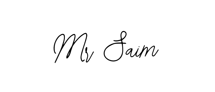 Similarly Bearetta-2O07w is the best handwritten signature design. Signature creator online .You can use it as an online autograph creator for name Mr Saim. Mr Saim signature style 12 images and pictures png