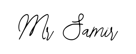A stylish, flowing autograph style designed for name Mr Samir using Bearetta-2O07w typography. Perfect for digital creative projects. Mr Samir signature style 12 images and pictures png