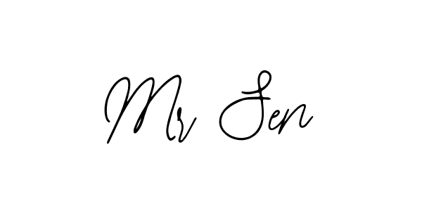 You should practise on your own different ways (Bearetta-2O07w) to write your name (Mr Sen) in signature. don't let someone else do it for you. Mr Sen signature style 12 images and pictures png