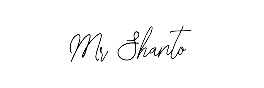 Use a signature maker to create a handwritten signature online. With this signature software, you can design (Bearetta-2O07w) your own signature for name Mr Shanto. Mr Shanto signature style 12 images and pictures png