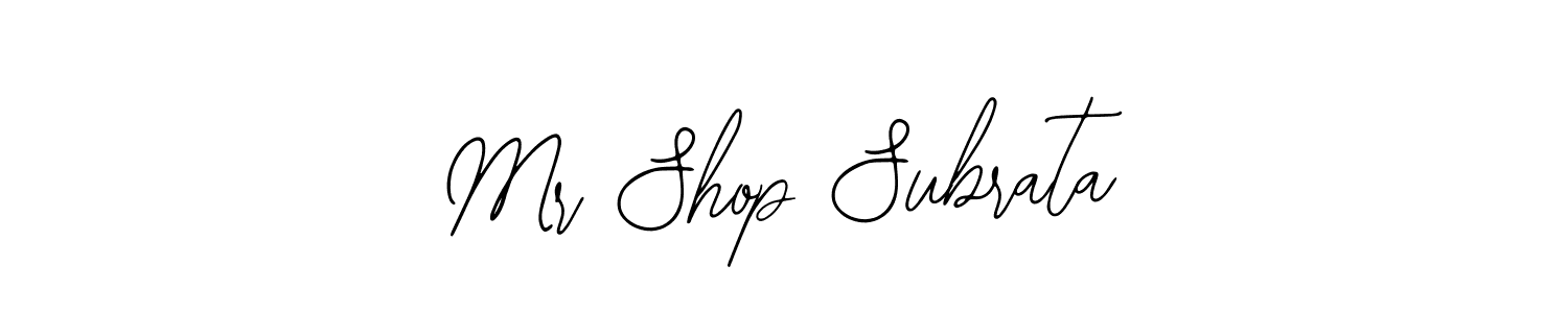 How to Draw Mr Shop Subrata signature style? Bearetta-2O07w is a latest design signature styles for name Mr Shop Subrata. Mr Shop Subrata signature style 12 images and pictures png