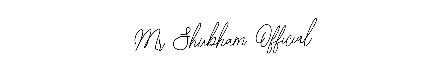 How to make Mr Shubham Official name signature. Use Bearetta-2O07w style for creating short signs online. This is the latest handwritten sign. Mr Shubham Official signature style 12 images and pictures png