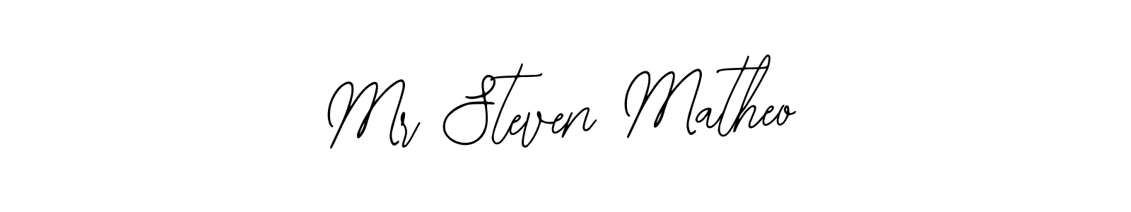 Use a signature maker to create a handwritten signature online. With this signature software, you can design (Bearetta-2O07w) your own signature for name Mr Steven Matheo. Mr Steven Matheo signature style 12 images and pictures png